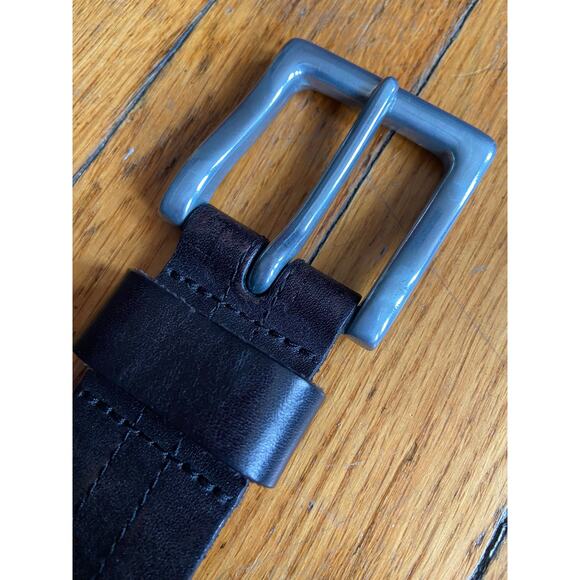 LEVI'S Black Leather Laser-Cut Belt Womens sz S - Picture 6 of 11